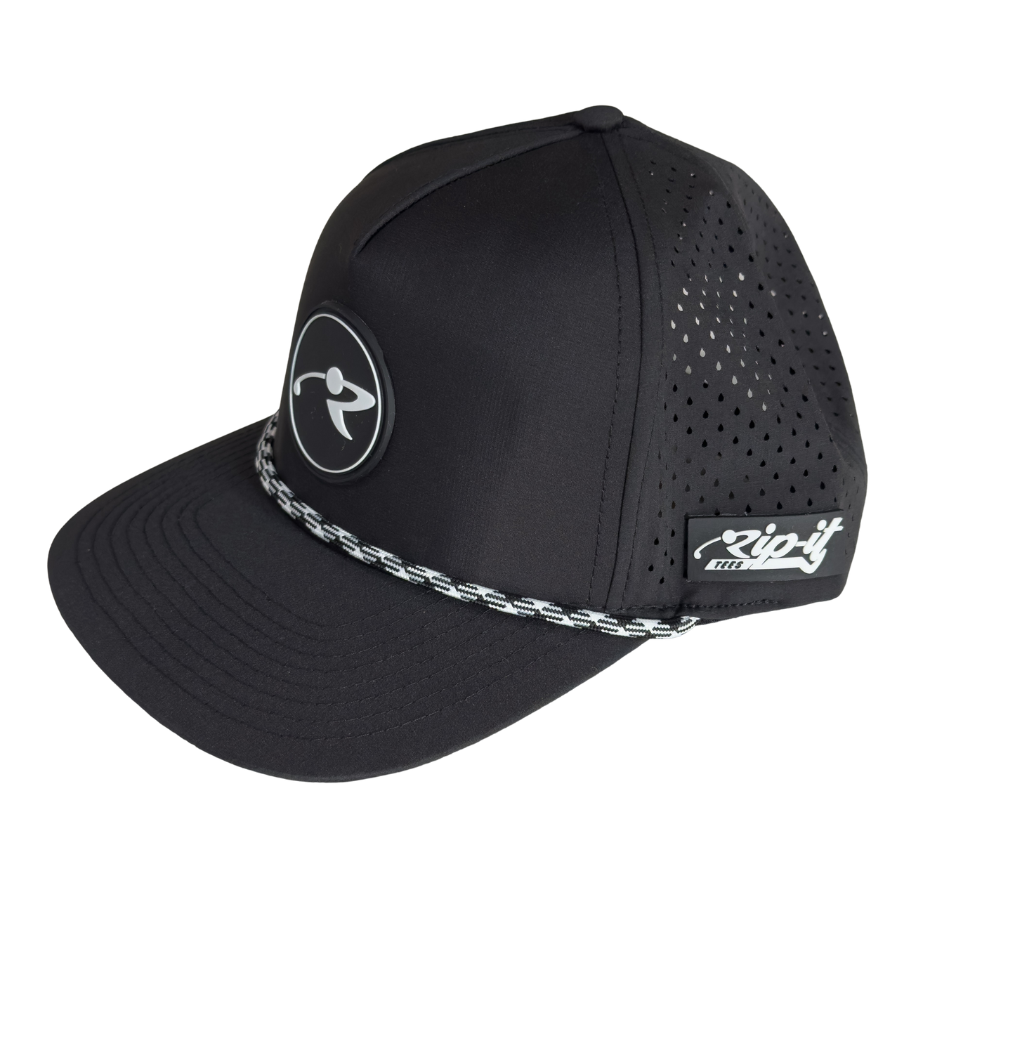 Black and White Rip-It-Tees Hat Price Includes Shipping